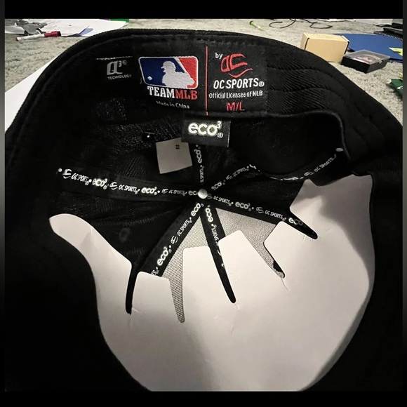 New OC Sports Chicago White Sox Team MLB Baseball Black Eco3 Fitted Cap Hat M/L - Picture 5 of 5